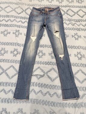 Kids Blue Distressed Denim Dance Costume Pants